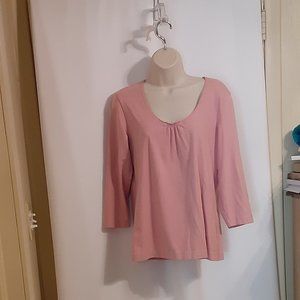 C Wear by Chicos Pink 3/4 sleeve Top Size 1/Medium